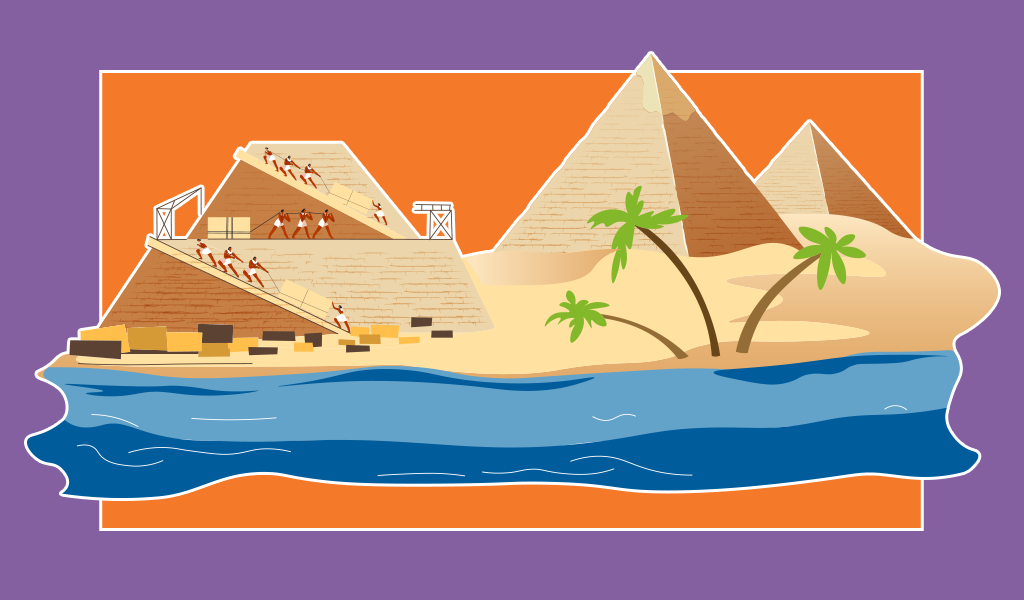 A técnica de construção das Pirâmides do Egito 
