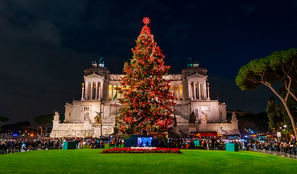 Árvore de Natal da Piazza Venezia.