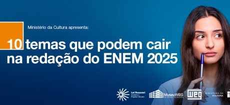 Banner azul com imagem de estudante.