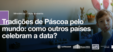 Banner com imagem de Páscoa com texto branco.