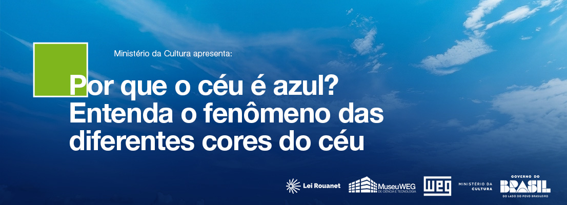 Banner fenômeno cores céu azul